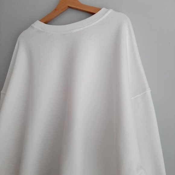 WHITNEY HOUSTON Boxy Relaxed Fit Crewneck Comfy Sweatshirt Top White Sz 3X - Picture 11 of 16